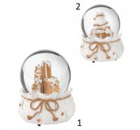 Brandani carillon palla di neve bianco