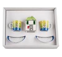 Egan Le Casette set, sugar bowl and coffee cups