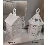 Lanterna casa per t-light ceramiche Bassano 