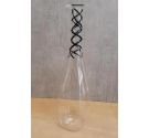 V.G. glass vase with black stripes