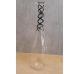 Vaso alto vetro con righe nere