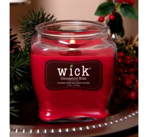 Candle Ciannamon kiss wood wick