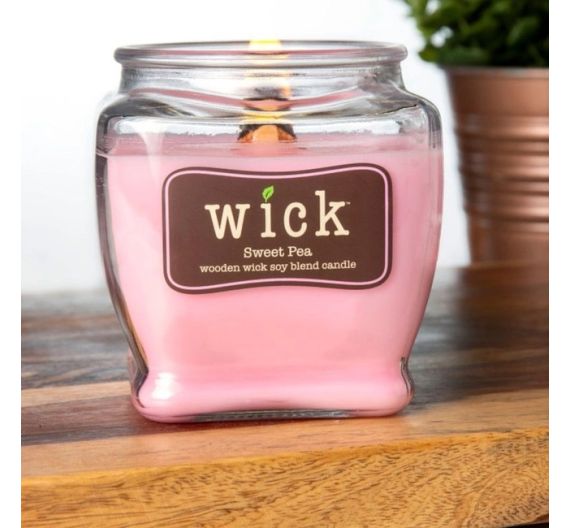 Candela con stoppino in legno Wick Sweet Pea