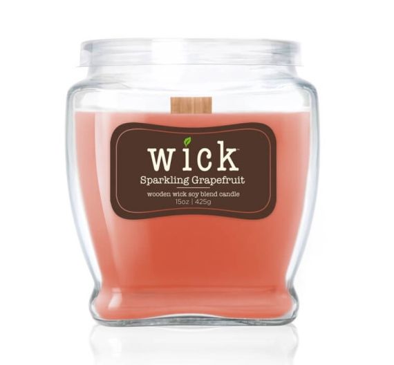 Candela con stoppino in legno Wick Sparlking Grapefruit 