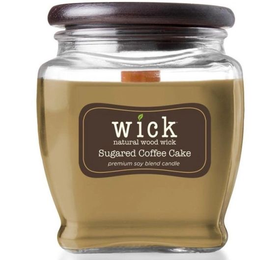 Candle Sugared coffee cake wood wick