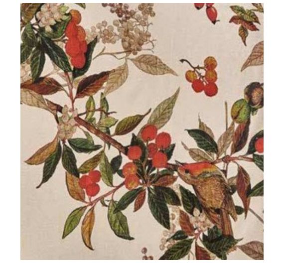 Brandani cotton tablecloth Corbezzoli leaves and fruits