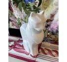 Gatto bianco stiracchiato Ceramiche di Bassano