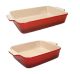 Brandani red STONEWARE baking dish with handles