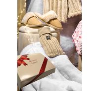 Brandani set of slippers and hot water bottle