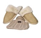 Brandani set of slippers and hot water bottle