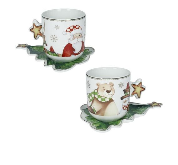 Brandani Racconti set 2 tazze Natale