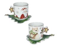 Brandani Racconti set of 2 Christmas mugs