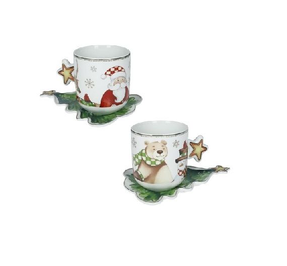 Brandani Racconti set 2 tazzine caffè Natale