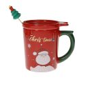 Brandani Gold Christmas mug with ceramic lid