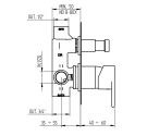Bellosta Built-in Shower Mixer with 2-Way Diverter, Jeans Series 01-104002