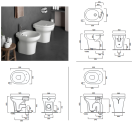 Cielo jo bidet a terra distanziato muro bianco 50x35 JOVA
