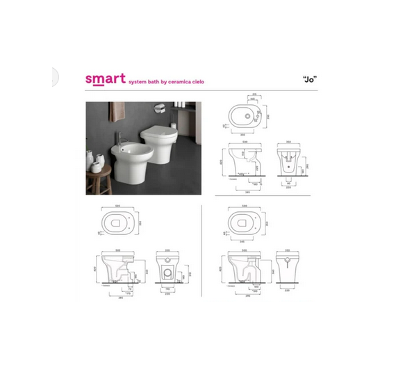 Cielo jo vaso a terra monoforo distanziato muro bianco 50x35 JOVA