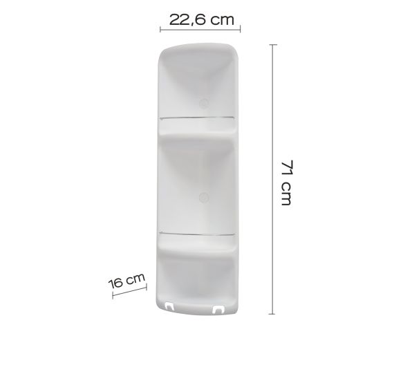 Gedy Caesar portaoggetti angolare bianco art.7081